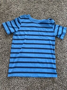 Red Carter Blue & Navy Striped Pocket Tee